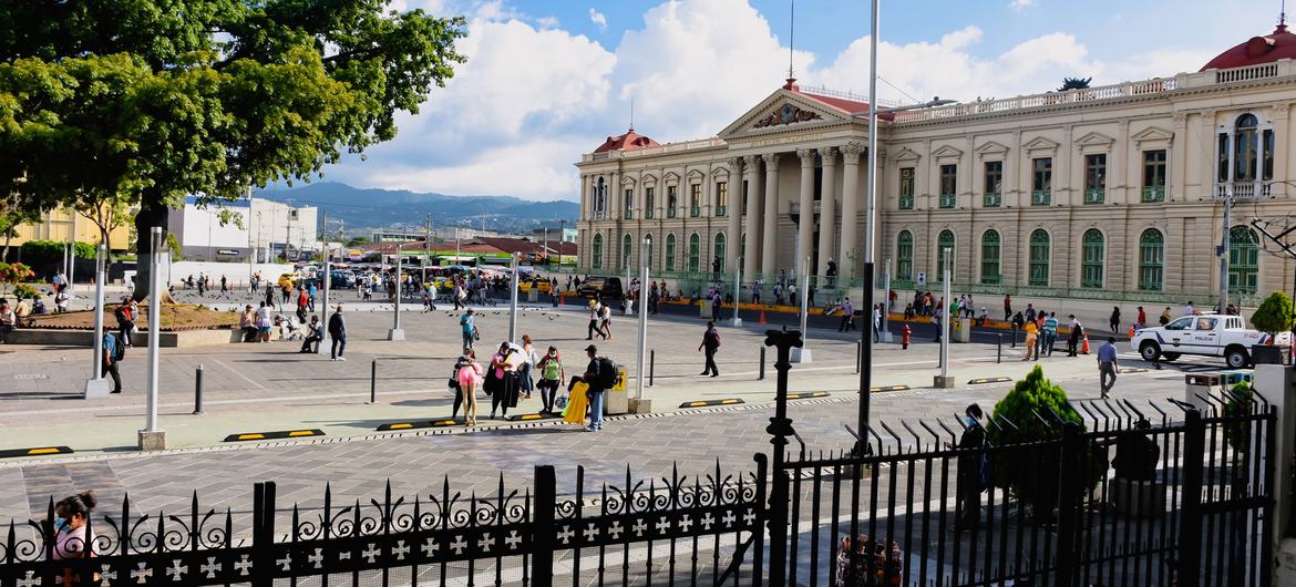The National Palace of El Salvador in the capital San Salvador.