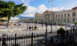 The National Palace of El Salvador in the capital San Salvador.