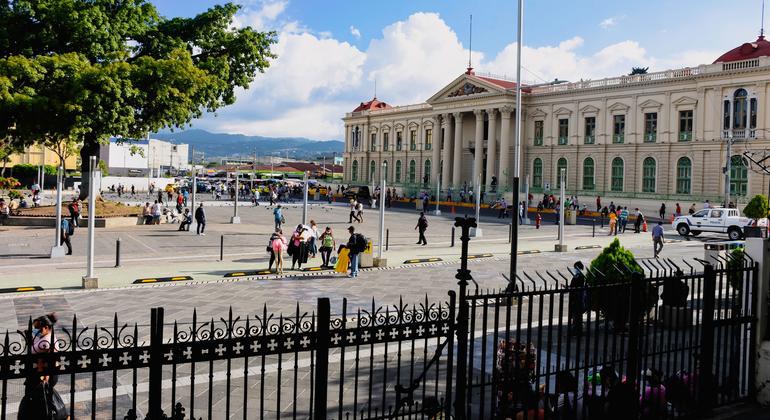 El Palacio Nacional de El Salvador, en la capital, San Salvador.