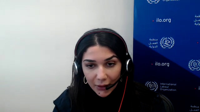 آيا جعفر، خبيرة في اقتصاد العمل في منظمة العمل الدولية في المكتب الإقليمي للدول العربية.