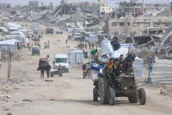 El barrio de Al-Rimal, en el centro de la ciudad de Gaza, donde ahora hay tiendas de campaña dispersas por toda la plaza.