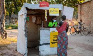 A mobile money kiosk in Zambia