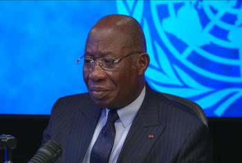 Le ministre des affaires étrangères de la Côte d'Ivoire, Léon Kacou Adom, s'entretient avec ONU Info à New York.