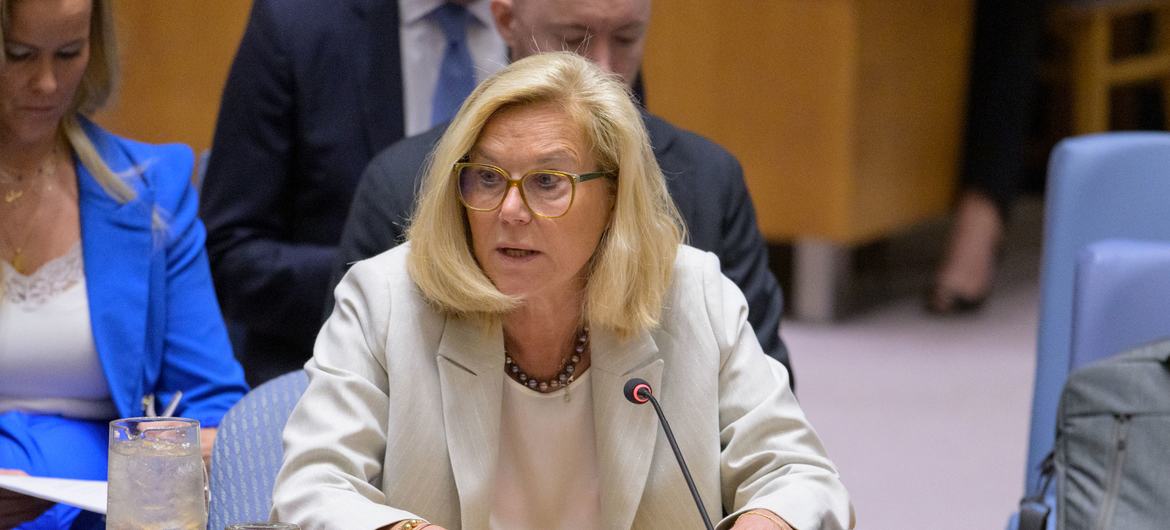 Sigrid Kaag, UN Special Coordinator for the Middle East Peace Process Ad Interim, briefs the Security Council on the situation in the Middle East.