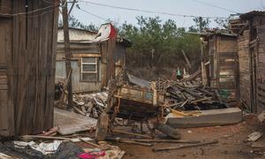 An area of Porto Alegre in southern Brazil, once home to refugee families, that was devastated by unprecedented floods in May 2024.