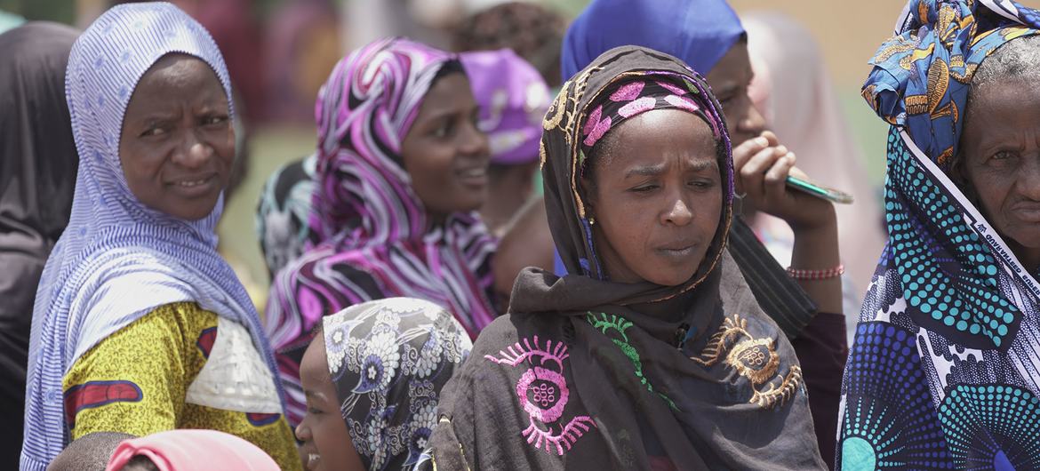 Women and children who have fled violence in Burkina Faso seek help in Côte d'Ivoire.