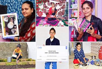 यूएनडीपी के युवा उद्यमिता चैलेंज के छह विजेता, सभी महिलाएँ, जो सहनक्षमता, रचनात्मकता और महत्वाकांक्षा का प्रतीक हैं.
