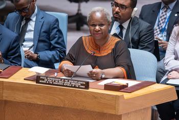 La Représentante spéciale du Secrétaire général pour la République démocratique du Congo (RDC), Bintou Keïta, devant le Conseil de sécurité.