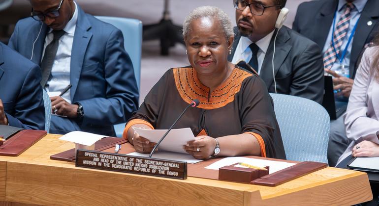La Représentante spéciale du Secrétaire général pour la République démocratique du Congo (RDC), Bintou Keïta, devant le Conseil de sécurité.