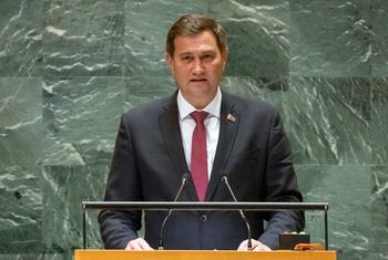 Министр иностранных дел Республики Беларусь Максим Рыженков на общих дебатах 79-й сессии Генеральной Ассамблеи ООН.