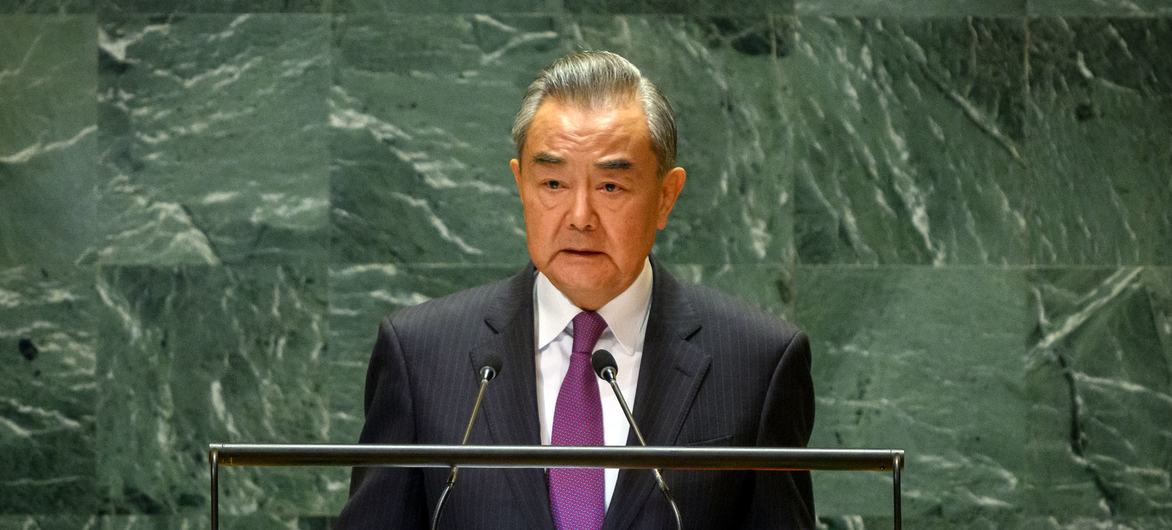 Foreign Minister Wang Yi of China addresses the general debate of the General Assembly’s seventy-ninth session.