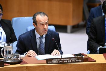 यूएन में राजनैतिक एवं शान्तिनिर्माण मामलों के लिए सहायक महासचिव ख़ालेद ख़ैरी ने सुरक्षा परिषद की बैठक को सम्बोधित किया. 