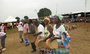 Refugees from the Democratic Republic of Congo celebrating World Refugee Day in Hoima, Uganda