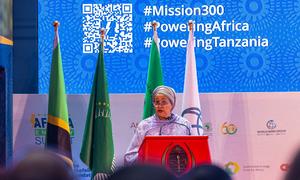 Deputy Secretary-General Amina Mohammed delivers remarks at the opening of the African Heads of State Energy Summit in Dar es Salaam, Tanzania.