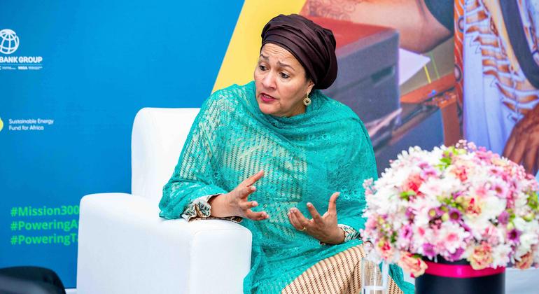 Deputy Secretary-General Amina Mohammed at the Mission 300 Africa Energy Summit panel discussion on 