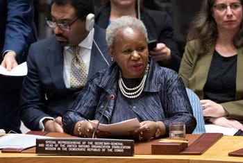 Bintou Keita, Cheffe de la Mission des Nations Unies en République démocratique du Congo (MONUSCO), informe les membres du Conseil de sécurité de la situation concernant le pays.