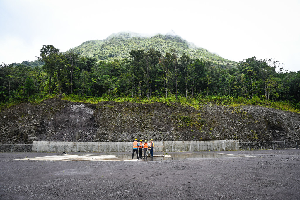 Le site de la centrale géothermique de la Dominique.