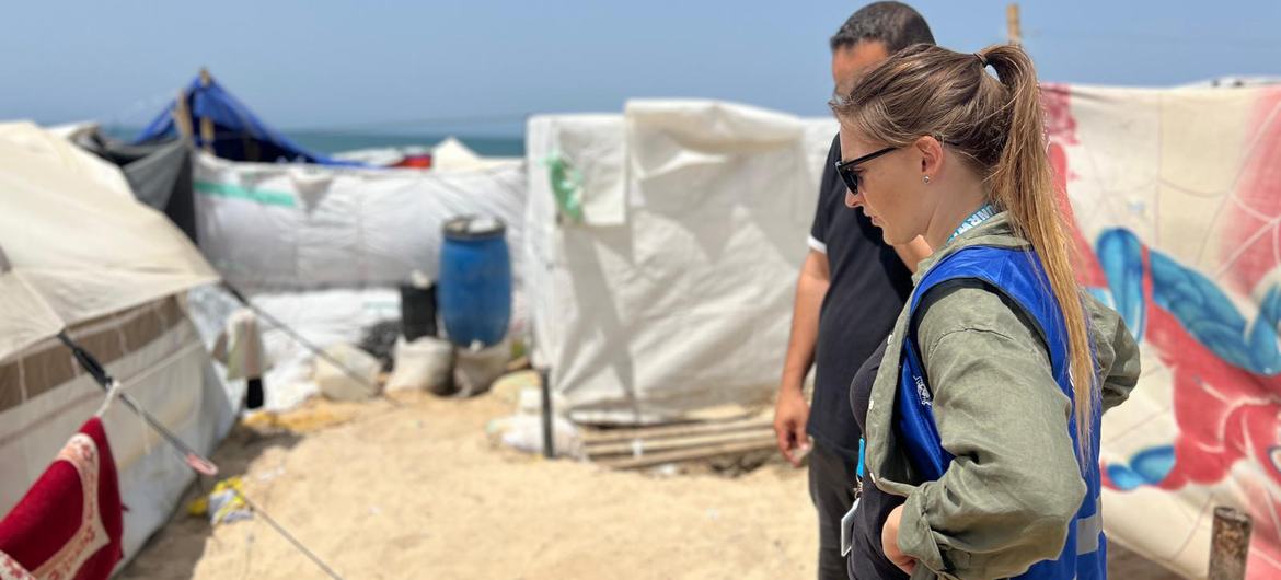 Louise Wateridge of UNRWA in Rafah, southern Gaza.