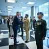 Jean-Pierre Lacroix, Under-Secretary-General for Peace Operations, presents medals during the Peacekeeping Military Police Medal Award Ceremony on the International Day of UN Peacekeepers.
