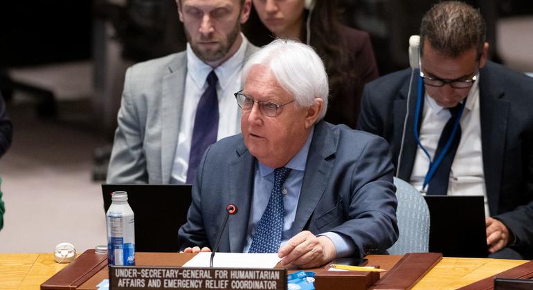 Martin Griffiths, coordinador de Ayuda de Emergencia informa al Consejo de Seguridad sobre Siria. 
