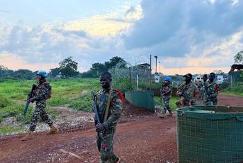 UN peacekeepers, like the ones pictured here in the Central African Republic (CAR) patrol regularly to protect civilians, ensure free movement and build trust with local communities.