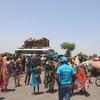 Civilians who fled the conflict in Sudan at a transit site in Roriak, Unity State, South Sudan.