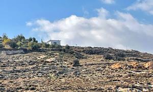 Settlers installed a caravan on a Palestinian family's land in Khalet Al Luza, West Bank.