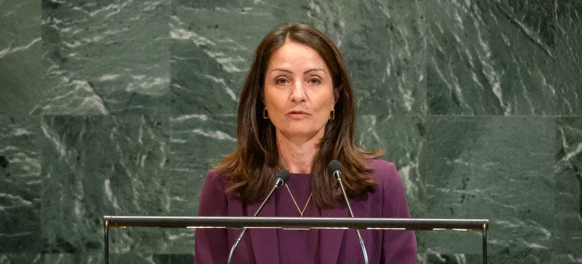 Ambassador Christina Markus Lassen of Denmark addresses the general debate of the General Assembly’s 80th session.