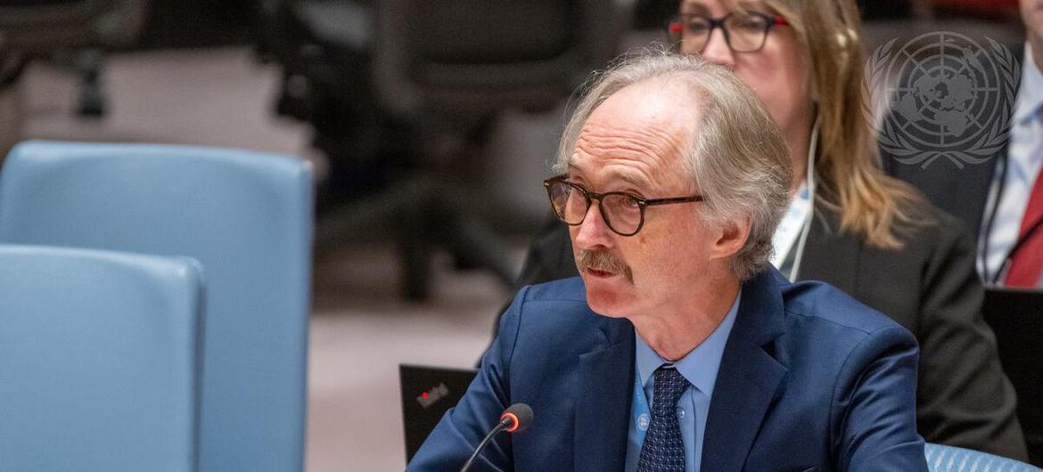 غير بيدرسون، المبعوث الخاص للأمين العام لسوريا ، يطلع مجلس الأمن على الوضع في الشرق الأوسط (سوريا).