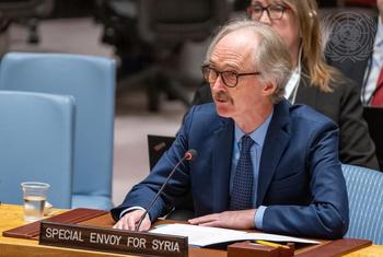 L'Envoyé spécial de l'ONU pour la Syrie, Geir Pedersen, devant le Conseil de sécurité.