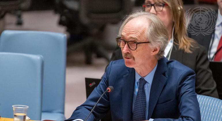 L'Envoyé spécial de l'ONU pour la Syrie, Geir Pedersen, devant le Conseil de sécurité.