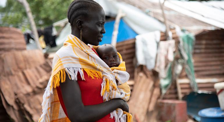 Las fuertes inundaciones desplazaron a miles de familias en Pibor, Sudán del Sur.