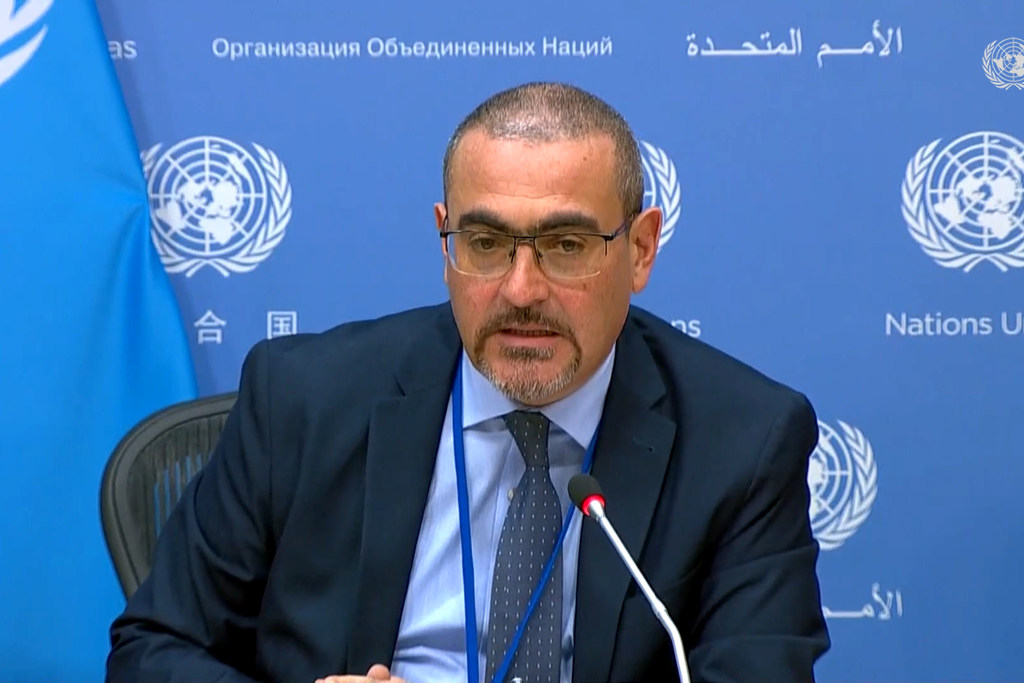 Ramiz Alakbarov, coordinador residente de la ONU en Afganistán, en conferencia de prensa