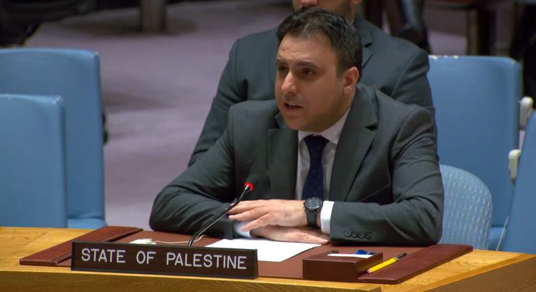 اقوام متحدہ میں فلسطینی مبصر ریاست کے نائب مستقل مندوب مجید بامیا۔
