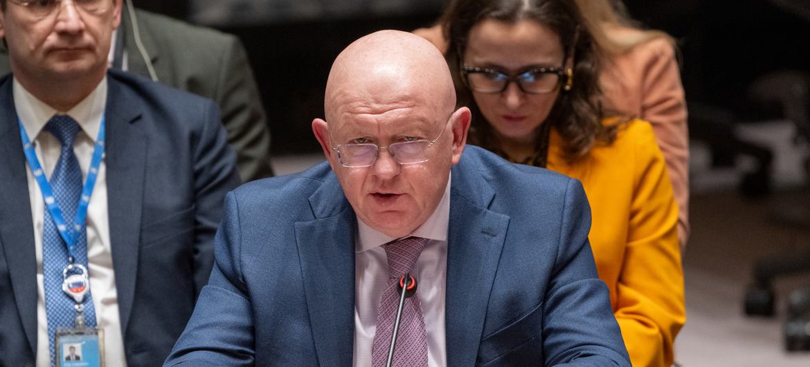 Russian Ambassador Vassily Nebenzia addressed the UN Security Council meeting on peace and security in Ukraine on 29 December.