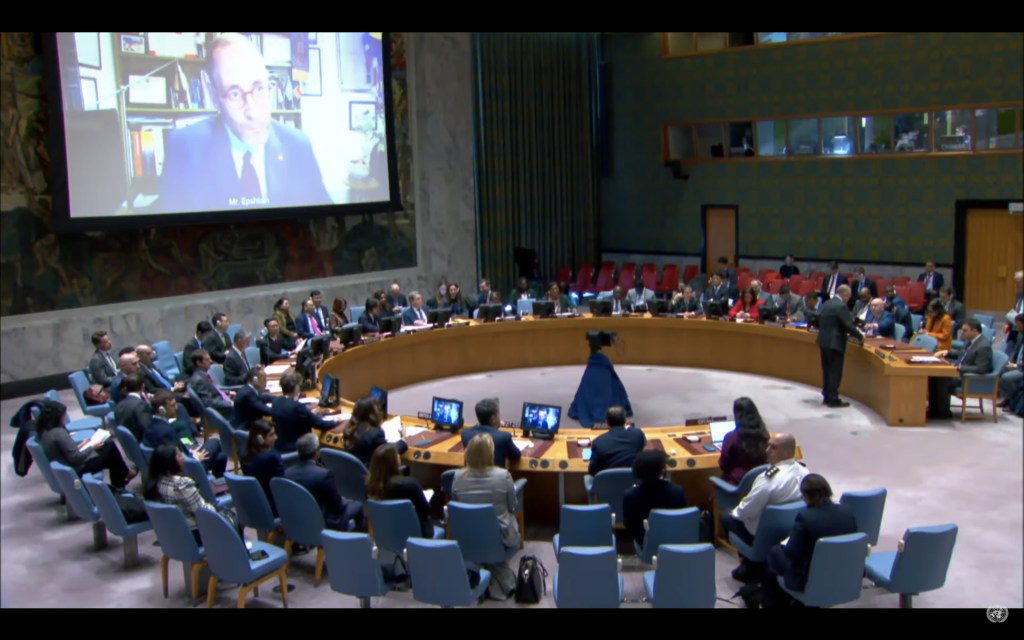 El Consejo de Seguridad en una sesión de emergencia sobre la situación en Medio Oriente.