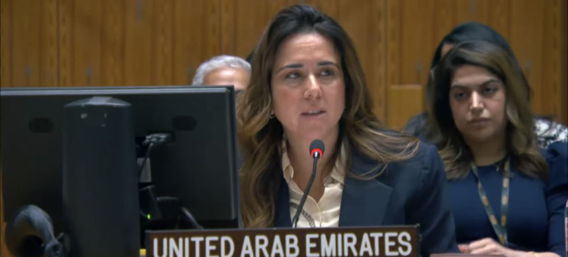Lana Zaki Nusseibeh, Ambassador and Permanent Representative of UAE, addresses the Security Council.