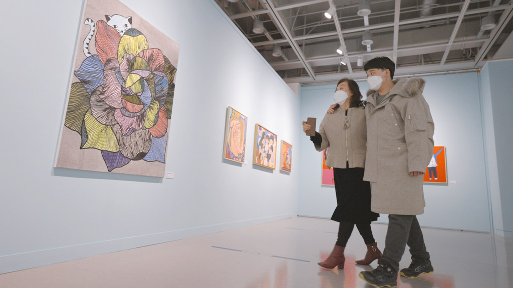 An art exhibit in Seoul, Republic of Korea.