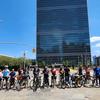 Участники велопробега в ООН.