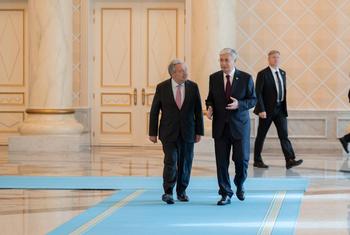 Генсек ООН Антониу Гутерриш и президент Казахстана Касым-Жормарт Токаев.