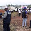 Le personnel de l'OMS au camp de Kanyaruchinya dans le district de Nyiragongo-Goma.