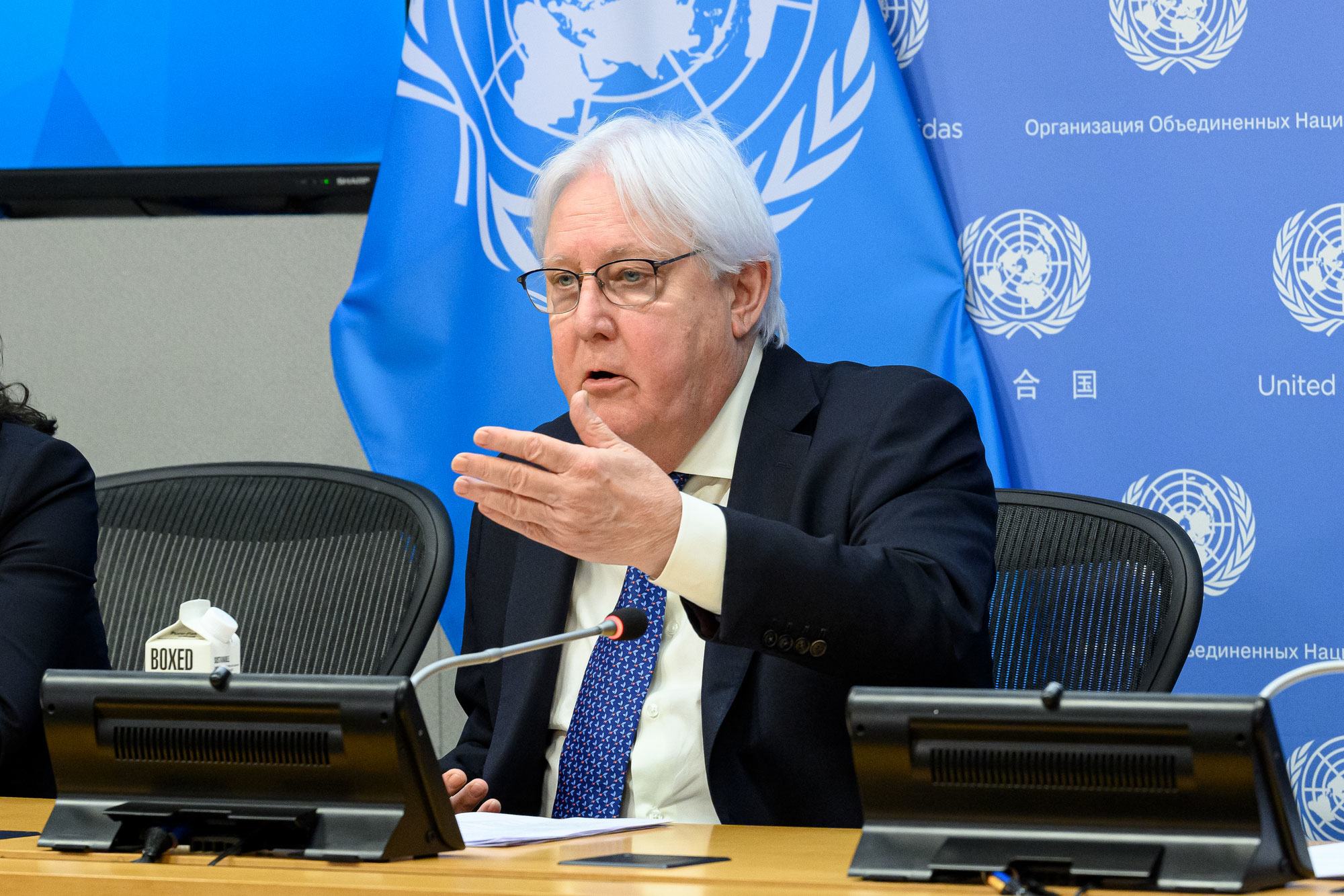 联合国主管人道主义事务的副秘书长兼紧急救济协调员格里菲思。