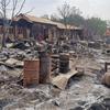 27 अप्रैल 2023 को पश्चिम दारफ़ूर के ऐल-जेनेइना शहर में एक स्कूल को जलाकर ध्वस्त कर दिया गया.