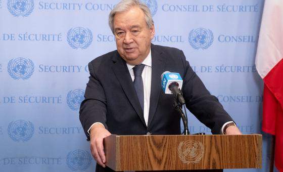 Глава ООН провел брифинг для прессы по ситуации в Газе.