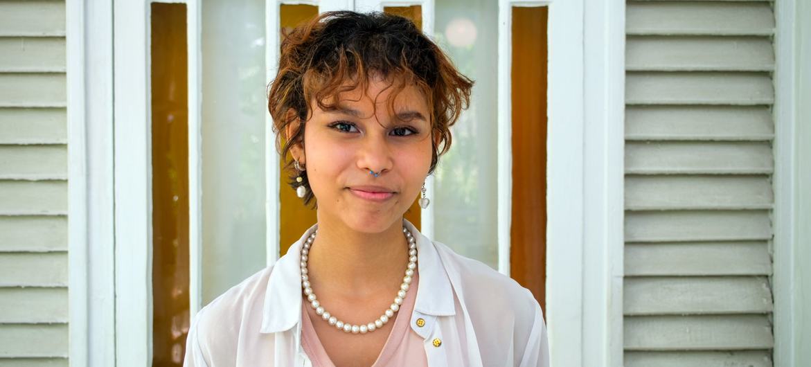 Zaafia Alexander es una activista climática adolescente de Trinidad y fundadora de una ONG ambiental.