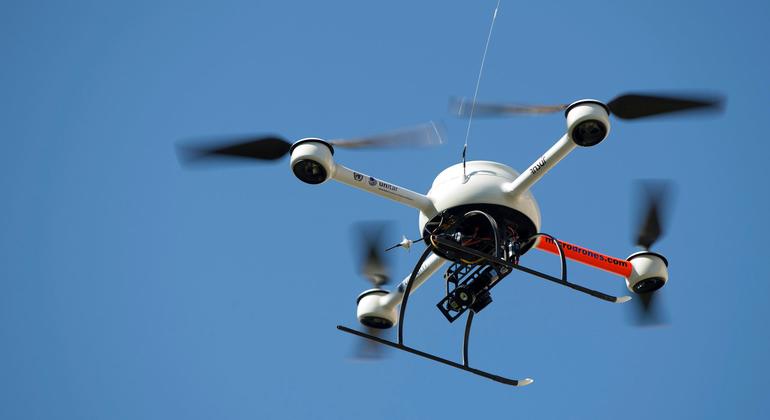 The drone is being used from the surveillance of the detective to point to the objectives in military attacks. The drone is being used from the surveillance of the detective to point to the objectives in military attacks.