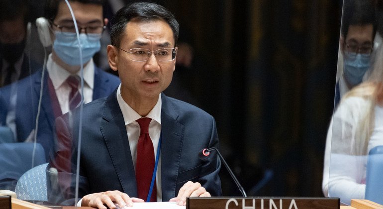 اقوام متحدہ میں چین کے نائب مستقل نمائندے گینگ شوآنگ۔