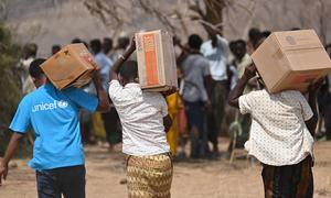 A UNICEF team delivers health and nutrition supplies, including vaccines, to communities in northeast Ethiopia.