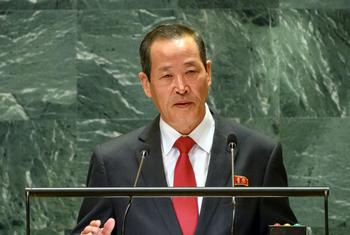 朝鲜常驻联合国代表金星在联大一般性辩论上发言