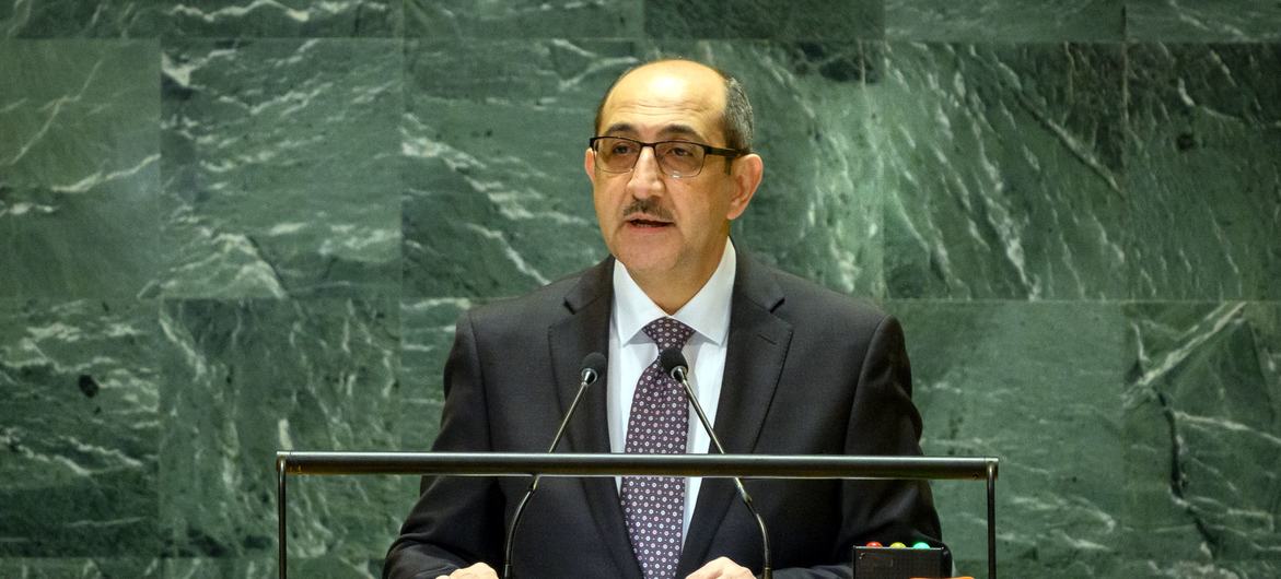 Foreign Minister Bassam Sabbagh of Syria addresses the general debate of the General Assembly’s seventy-ninth session.